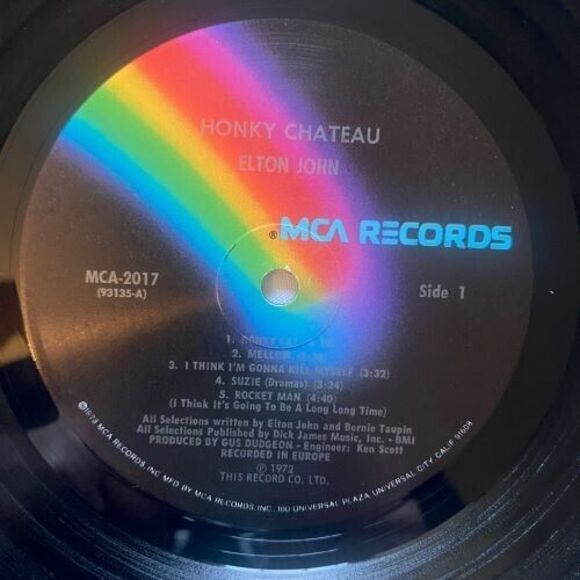 Elton John Honky Chateau Vinyl MCA-2017 Copyright 1972 - Picture 5 of 8